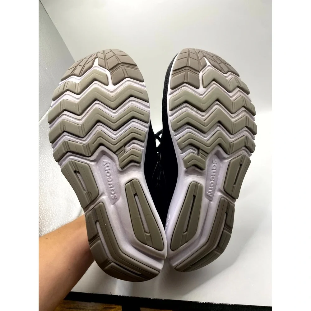 Saucony Ride 14 S10650-45 Sneakers Womens 9.5 Charcoal Black Mesh Running Shoes